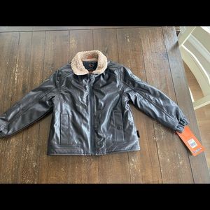Faux leather Aviator Jacket